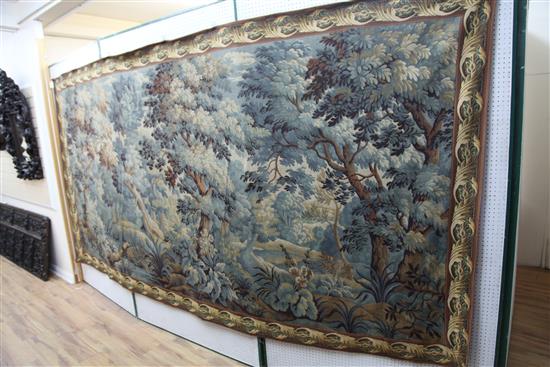 A large Aubusson style tapestry, 11ft 5in. x 5ft 9.5in.
